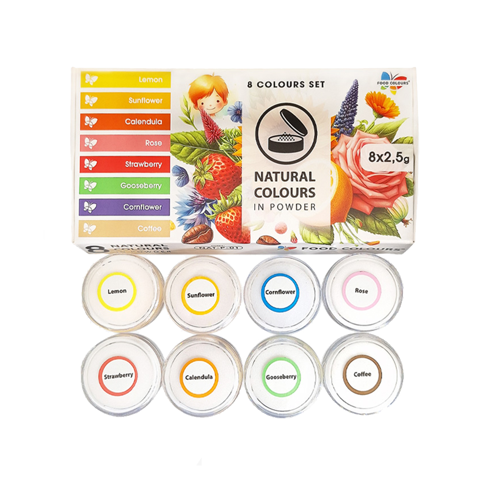 Zestaw barwników naturalnych w proszku 8 x 2,5 g Food Colours