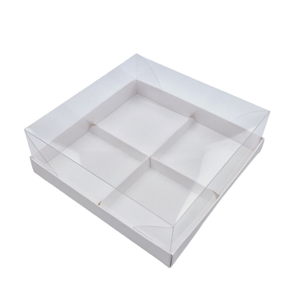 Opakowanie na 4 monoporcje perłowe 18x18 cm, perłowe, 10szt