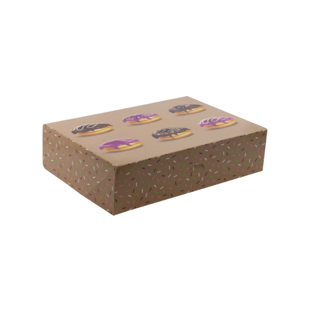 Karton na pączki BEŻOWY 310x220x80 mm (10 szt.)