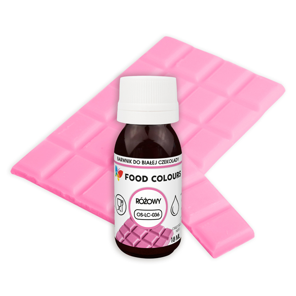 Barwnik RÓŻOWY do białej czekolady olejowy 18 ml Food Colours
