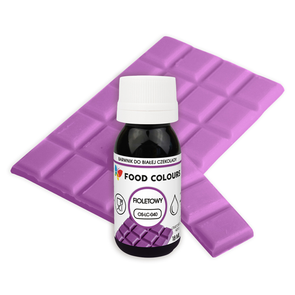 Barwnik FIOLETOWY do białej czekolady olejowy 18 ml Food Colours