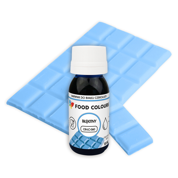 Barwnik BŁĘKITNY do białej czekolady olejowy 18 ml Food Colours