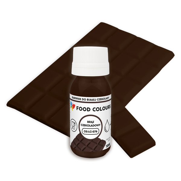 Barwnik BRĄZOWY do białej czekolady olejowy 18 ml Food Colours