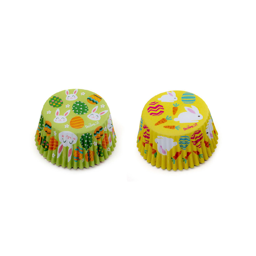 Papilotki na muffiny, babeczki, cupcake 50x32 mm Wielkanoc 36 sztuk