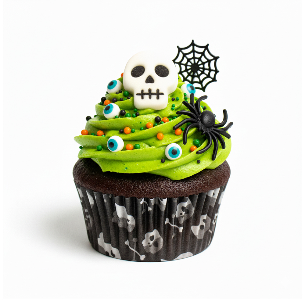 Papilotki czarno-białe Halloween 53x32 mm 100 szt.