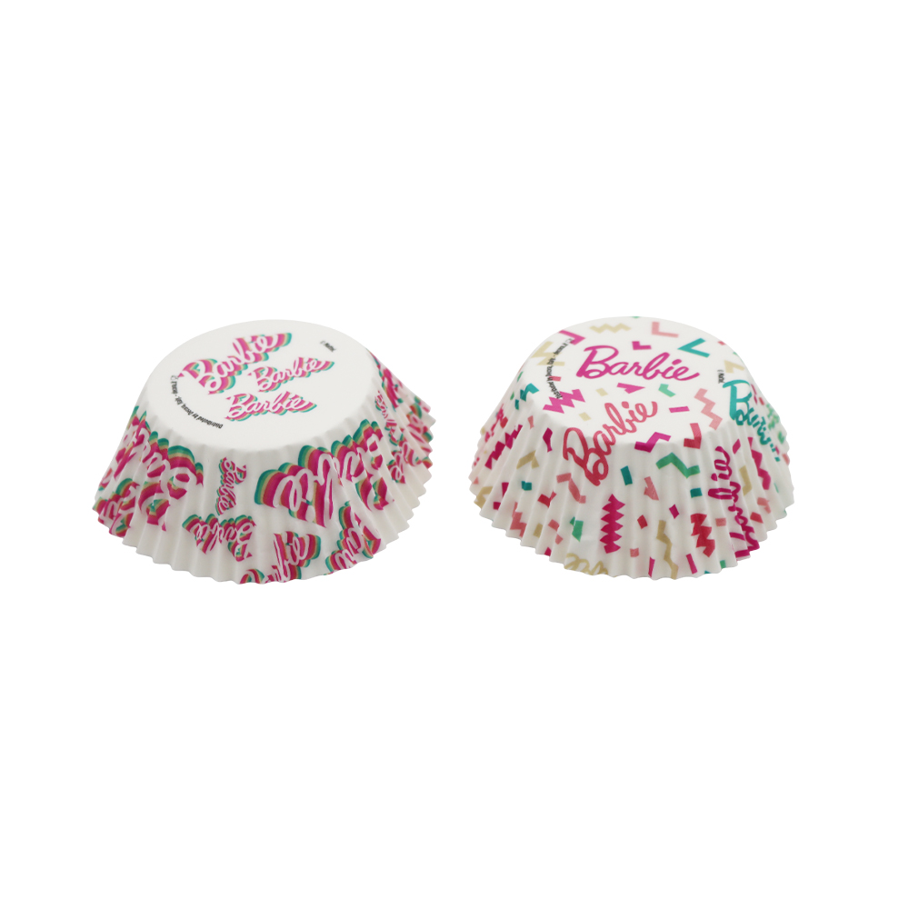 Papilotki na muffiny, babeczki, cupcake 50x32 mm Barbie 36 sztuk