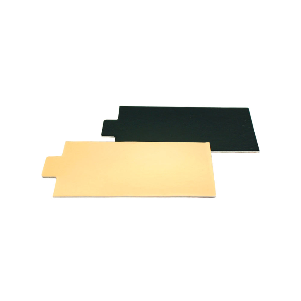 Podkładki prostokątne złoto/czarne na jedną porcję 9,5 x 5,5 cm
