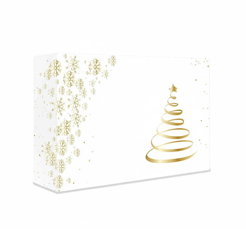 Pudełko klejone CHOINKA ZŁOTA 310x220x80 mm