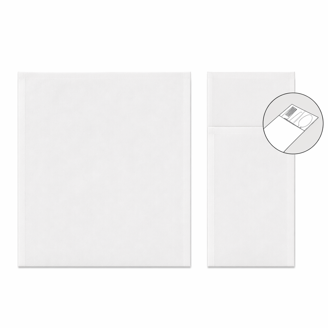 Serwetki 32x38 cm Pocket Softpoint Unicolor - BIAŁA a50