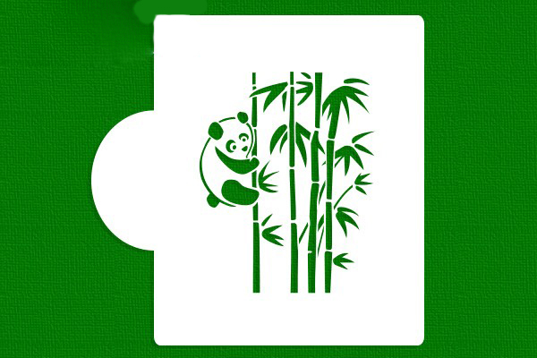 Szablon dekoracyjny Bambus z pandą