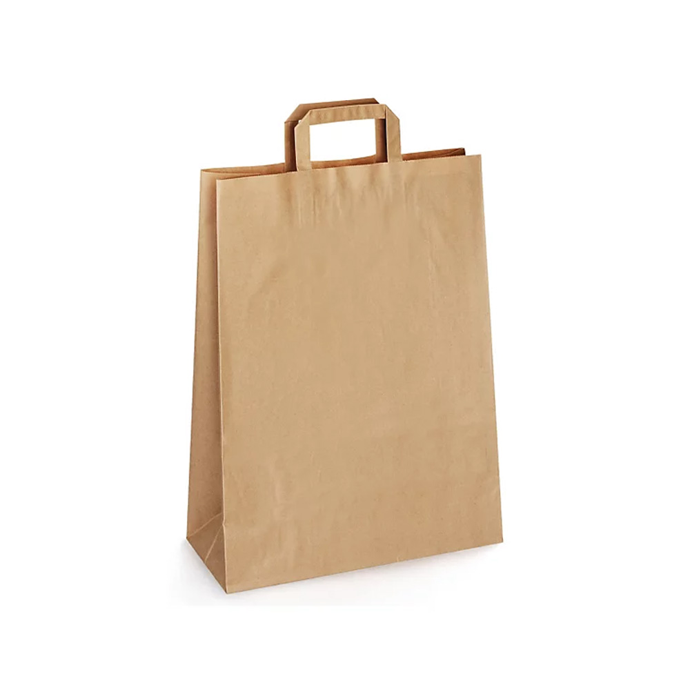 Torba papierowa z uchem 260x160x320 mm brązowa 250 szt.