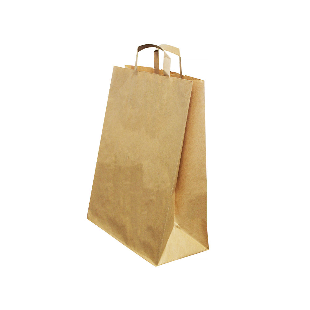 Torba papierowa z uchem 320x160x420 mm brązowa 200 szt.