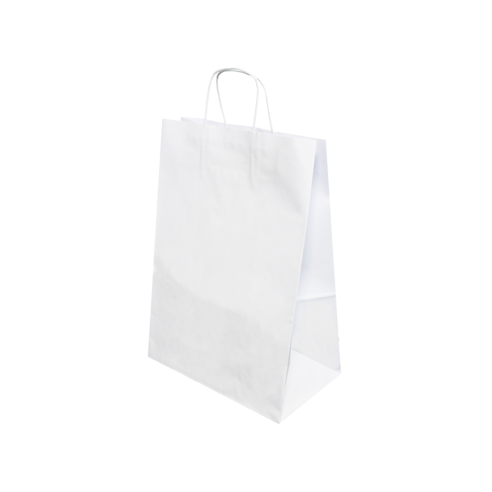 Torba z uchem 305x170x425 mm biała 100 szt.