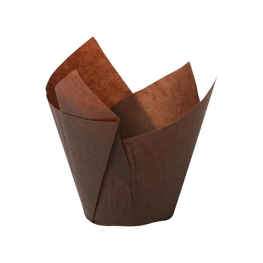 Muffiny tulipan brązowe 50x80 mm 60gsm